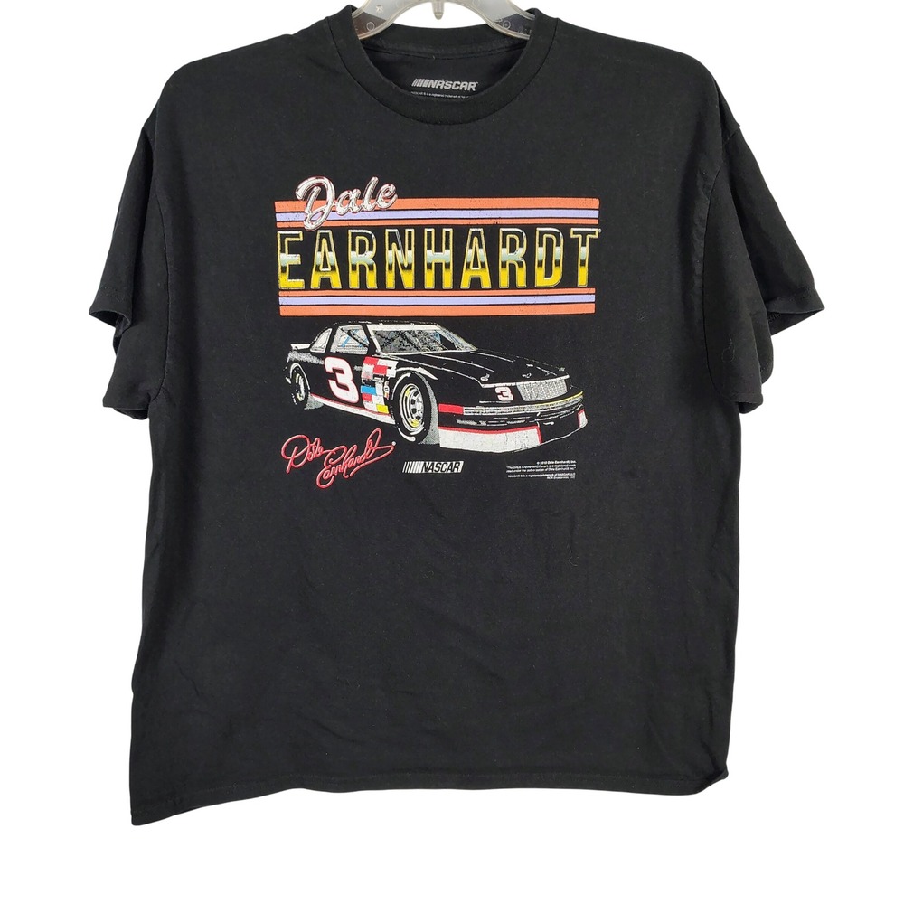 NASCAR XL Dale Earnhardt Graphic Tee Black Cotton Racing Gorpcore Streetwear